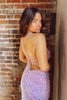 Load image into Gallery viewer, Sparkly Lilac Mermaid Long Prom Dress With Slit