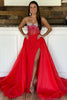 Load image into Gallery viewer, Mermaid Beaded Red Prom Dress with Slit