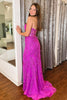 Load image into Gallery viewer, Mermaid Sweetheart Fuchsia Corset Prom Dress with Appliques