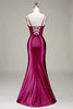 Load image into Gallery viewer, Elegant Royal Blue Corset Satin Mermaid Long Prom Dress with Slit