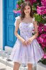 Load image into Gallery viewer, Cute A-Line Black Short Prom Dress With Embroidery