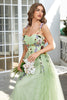 Load image into Gallery viewer, Spaghetti Straps Champagne Long Prom Dress With 3D Flowers