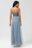 Load image into Gallery viewer, A-Line Spaghetti Straps Dusty Pink Long Bridesmaid Dress with Beading