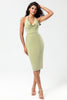 Load image into Gallery viewer, Halter Sleeveless Dusty Sage Bridesmaid Dress