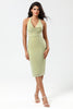 Load image into Gallery viewer, Halter Sleeveless Dusty Sage Bridesmaid Dress