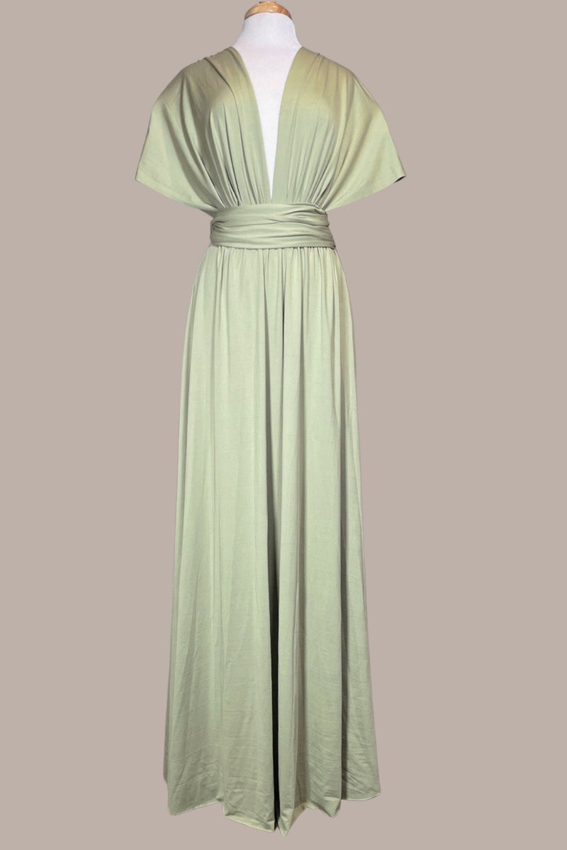 Load image into Gallery viewer, Matcha Convertible Wear Long Bridesmaid Dress