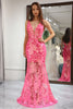 Load image into Gallery viewer, Fuchsia Sequins Mermaid Prom Dress