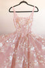 Load image into Gallery viewer, Luxurious A Line Square Neck Champagne Corset Prom Dress with Appliques