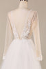 Load image into Gallery viewer, Tulle Ivory Long Sleeves Wedding Dress with Lace