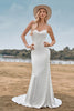 Load image into Gallery viewer, Mermaid Lace-Up Back Sweep Train Long Wedding Dress