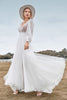 Load image into Gallery viewer, Tulle A-Line Beaded Ivory Wedding Dress with Sleeves