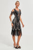 Load image into Gallery viewer, Green Sheath Off the Shoulder Sequins 1920s Dress With Tassels