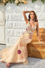 Load image into Gallery viewer, Spaghetti Straps Champagne Long Prom Dress with Appliques