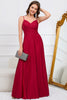 Load image into Gallery viewer, Spaghetti Straps Burgundy Long Prom Dress