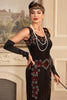 Load image into Gallery viewer, Sparkly Black Sleeveless Sequins 1920s Flapper Dress with Fringes