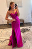 Load image into Gallery viewer, Fuchsia Mermaid Sweetheart Long Prom Dress with Slit