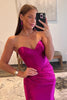 Load image into Gallery viewer, Fuchsia Mermaid Sweetheart Long Prom Dress with Slit