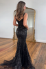 Load image into Gallery viewer, Sparkly Mermaid Off The Shoulder Golden Corset Prom Dress with Slit