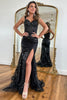 Load image into Gallery viewer, Sparkly Mermaid Off The Shoulder Golden Corset Prom Dress with Slit