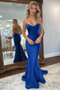 Load image into Gallery viewer, Fuchsia Mermaid Halter Neck Backless Long Prom Dress