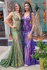 Load image into Gallery viewer, Sparkly Blue Mermaid Backless Long Prom Dress with Sequins