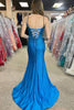 Load image into Gallery viewer, Sparkly Black Mermaid Spaghetti Straps Long Prom Dress with Slit