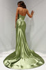 Load image into Gallery viewer, Dark Green Mermaid Sweetheart Long Prom Dress with Slit