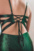 Load image into Gallery viewer, Sparkly Dark Green Mermaid Simple Prom Dress With Slit