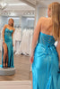 Load image into Gallery viewer, Mermaid Beaded Royal Blue Corset Prom Dress