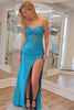 Load image into Gallery viewer, Mermaid Beaded Royal Blue Corset Prom Dress