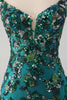 Load image into Gallery viewer, Sparkly Dark Green Beaded Sequins Bodycon Party Dress