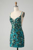 Load image into Gallery viewer, Sparkly Dark Green Beaded Sequins Bodycon Party Dress