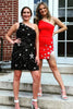 Load image into Gallery viewer, Sheath One Shoulder Red Sequins Short Party Dress with Star