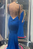 Load image into Gallery viewer, Glitter Fuchsia Mermaid Backless Long Prom Dress With Sequins