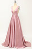 Load image into Gallery viewer, Blush Satin Long Prom Dress