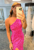 Load image into Gallery viewer, Glitter Black Sequins Long Prom Dress with Slit