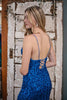 Load image into Gallery viewer, Gold Mermaid Sequin Prom Dress with Slit