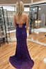 Load image into Gallery viewer, Gold Mermaid Sequin Prom Dress with Slit