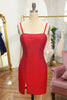 Load image into Gallery viewer, Glitter Red Sequins Lace-Up Tight Short Party Dress