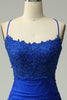 Load image into Gallery viewer, Mermaid Halter Royal Blue Long Prom Dress with Beading