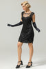 Load image into Gallery viewer, 1920s Sequined Flapper Dress