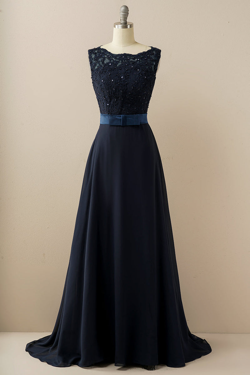 Load image into Gallery viewer, Applique Long Prom Dress