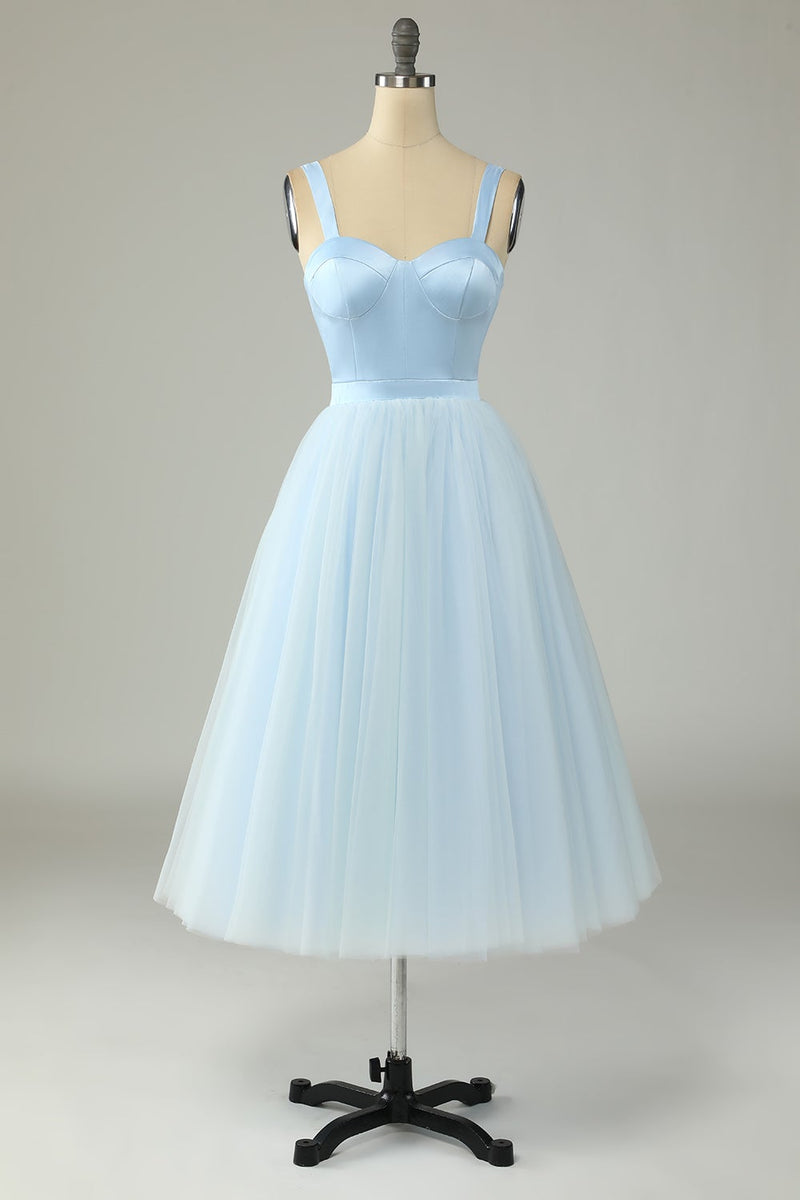 Sky blue and white on sale dress