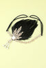 Load image into Gallery viewer, Black Beaded Feather Pearl 1920s Flapper Headband