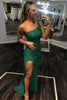 Load image into Gallery viewer, One Shoulder Sequins Mermaid Prom Dress with Slit