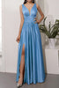 Load image into Gallery viewer, Satin Long Prom Party Dress With Slit