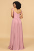 Load image into Gallery viewer, Blush Sweetheart Long Chiffon Bridesmaid Dress with Slit
