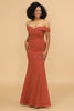 Load image into Gallery viewer, Terrocotta Mermaid Long Chiffon Bridesmaid Dress