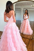 Load image into Gallery viewer, Light Pink Tulle Tiered A-Line Long Prom Dress