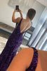 Load image into Gallery viewer, Blue Sequins Mermaid Prom Dress